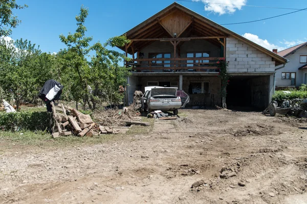 Flood in 2014 - Sevarlije - Bosnia And Herzegovina — Stock Photo, Image