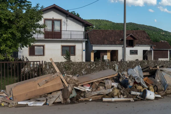Inundações em 2014 - Pridijel - Bósnia e Herzegovina — Fotografia de Stock