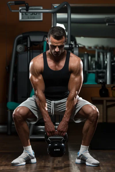 Exercise With Kettle Bell — Stock Photo, Image