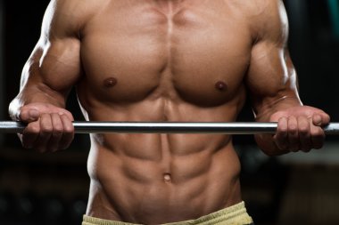 pazı ile Halter egzersiz vücut geliştirmeci