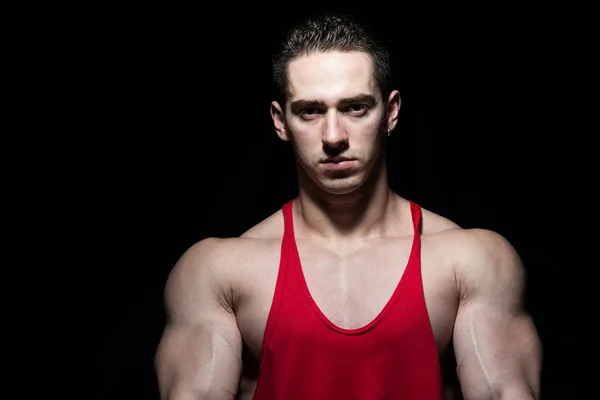 Portrait Of A Bodybuilder Isolate on Black Blackground Royalty Free Stock Images