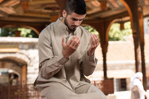 Muslim Man Praying At Mosque — Stock Photo, Image