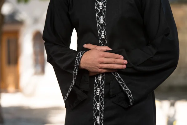 Close-Up Of Male Hands Praying In Mosque — Stock Photo, Image