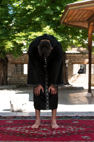 Muslim Man Praying At Mosque — Stock Photo, Image