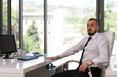 bilgisayar ile işadamı