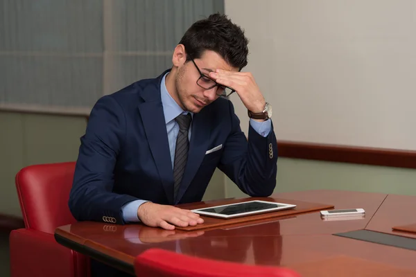 Portrait Of A Worried And Stressed Businessman — Stock Photo, Image