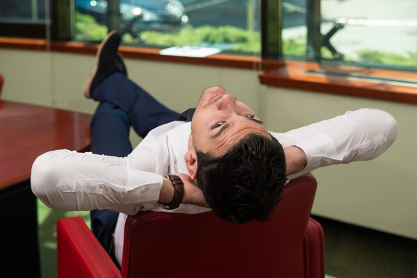 Young Businessman Relaxes