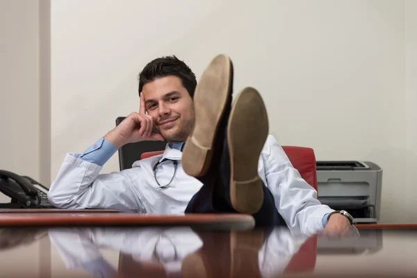 Handsome Doctor Having Short Break — Stock Photo, Image