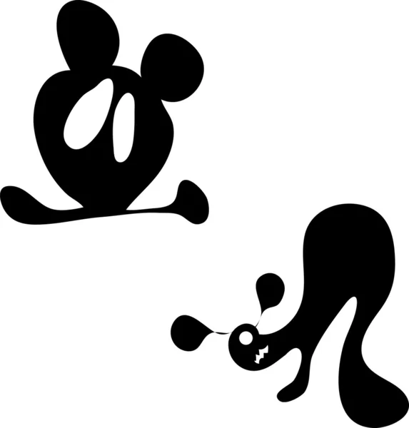 Ізольована ілюстрація з чорним символом тварин — стокове фото