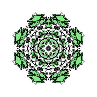 Yeşil mandala süsleme