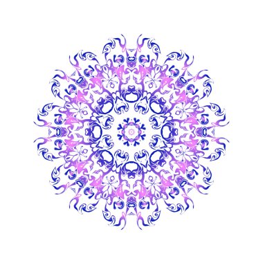 Menekşe mandala süsleme