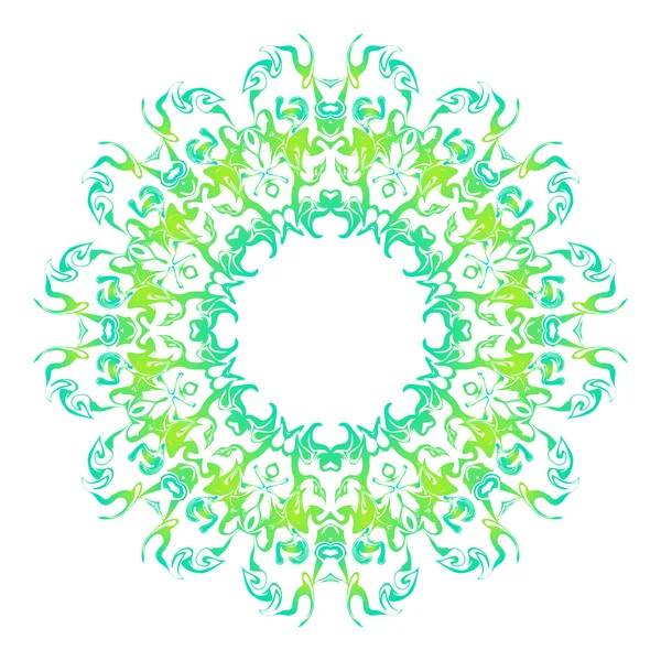 Groene mandala ornament — Stockvector