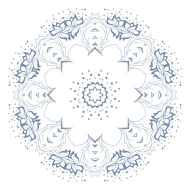 Menekşe mandala süsleme