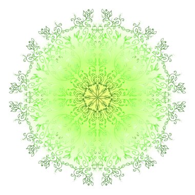 Yeşil mandala süsleme