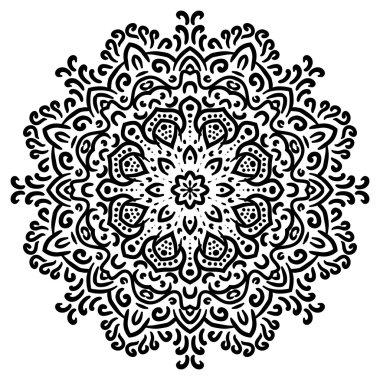 siyah mandala süsleme