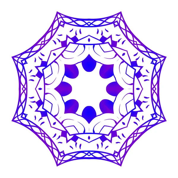 Ornamento mandala violeta — Vetor de Stock