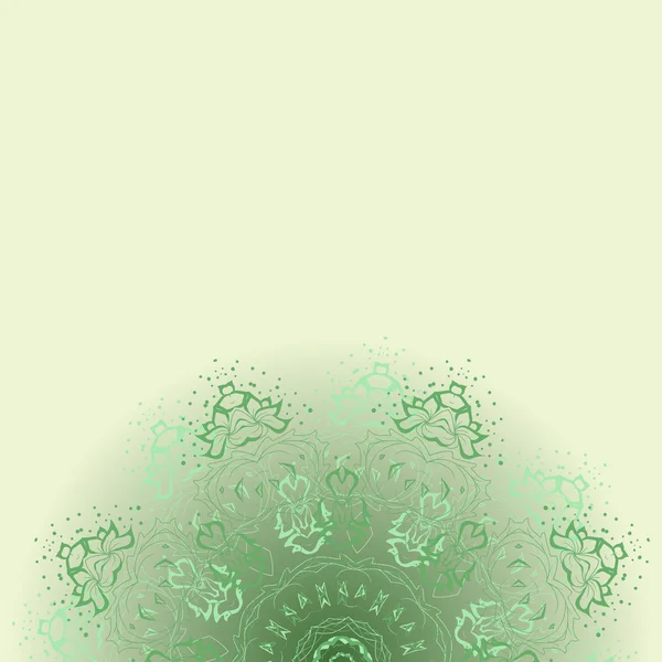 緑のマンダラ飾り — ストックベクタ