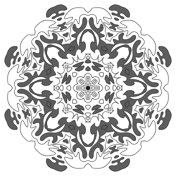 Ornement mandala noir — Image vectorielle