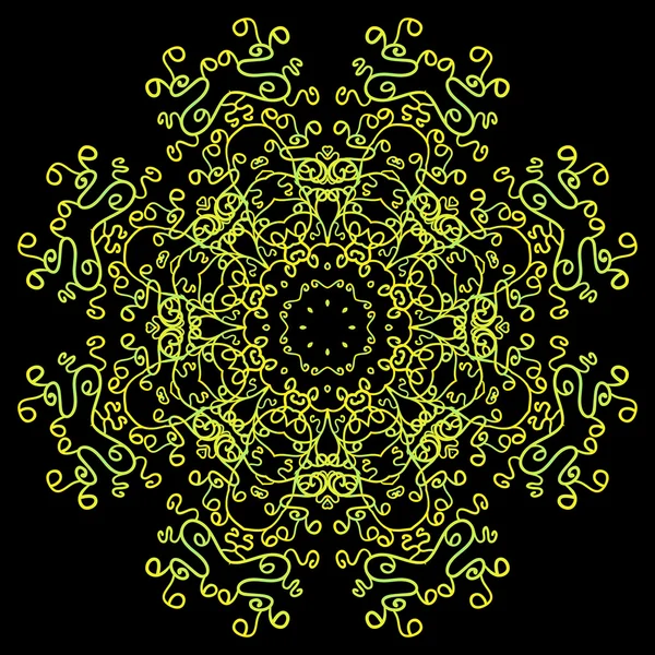 Abstract mandala ornament.vector illustratie, hand tekenen paintin — Stockvector