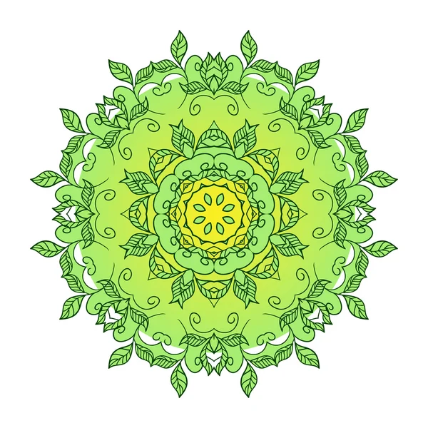 Abstracte psychodelic mandala ornament.vector illustratie, hand — Stockvector