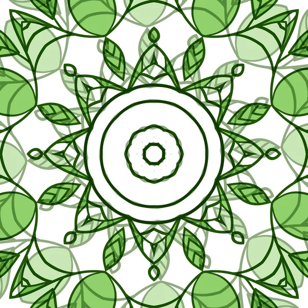 Abstracto ornamento mandala psicodélico. Ilustración vectorial, mano — Archivo Imágenes Vectoriales