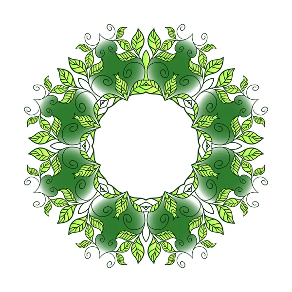 Abstract psychodelic mandala ornament.Vector illustration, hand — Stock Vector