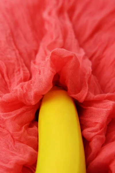 Sexy Concept Banana Pink Textile Selective Focus — Photo