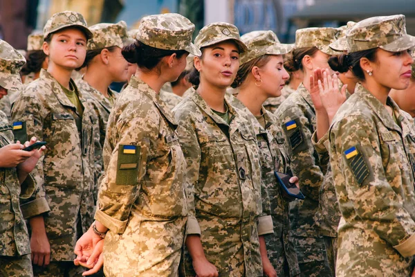Kiev Ucraina Agosto 2021 Prove Della Parata Militare Occasione Anni — Foto Stock
