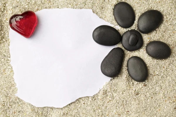 Message on the sand — Stock Photo, Image