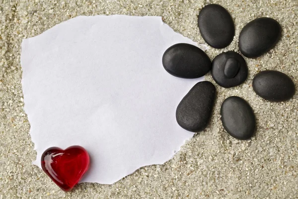 Message on the sand — Stock Photo, Image