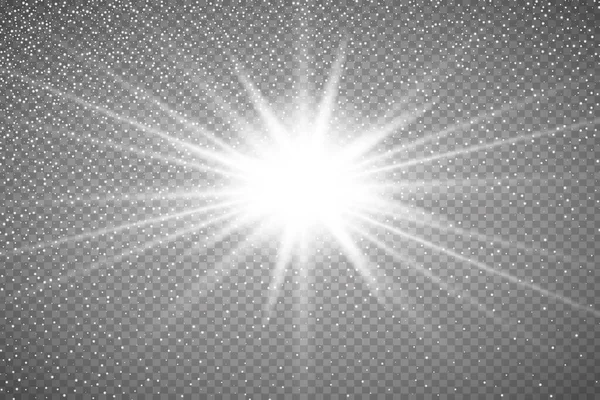 光の効果だ 星の輝きでバースト ベクターイラスト — ストックベクタ