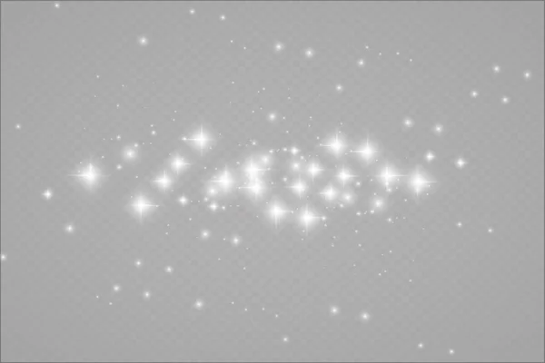 Gloeilamp Effect Sterrensprong Met Glitters Transparante Achtergrond Vector Illustratie Zon — Stockvector