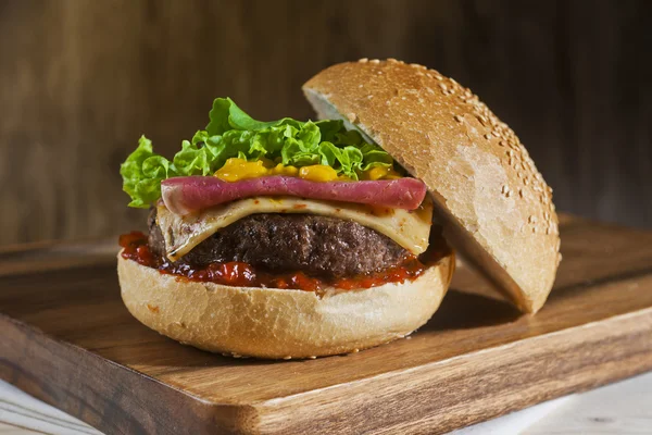 Sirloin steak Hamburger — Stockfoto