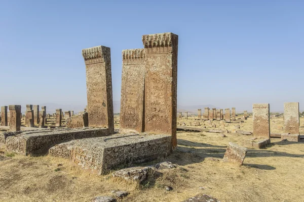 Tombstones of seljuks in Ahlat turkey — Stock Photo, Image