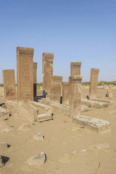 Tombstones of seljuks in Ahlat turkey — Stock Photo, Image