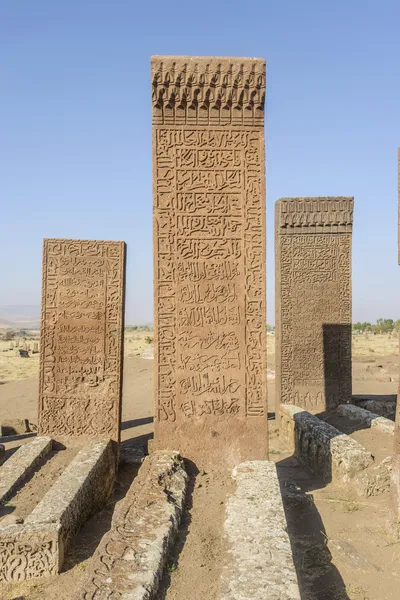 Tombstones of seljuks in Ahlat turkey — Stock Photo, Image