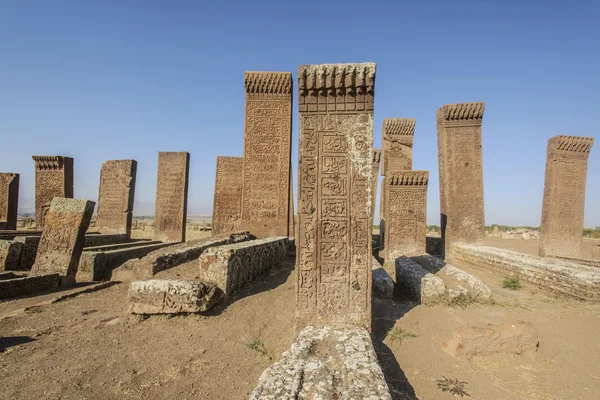 Pedras tumulares de seljúcidas em peru Ahlat — Fotografia de Stock