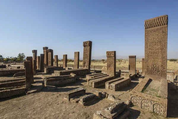 Tombstones of seljuks in Ahlat turkey — Stock Photo, Image