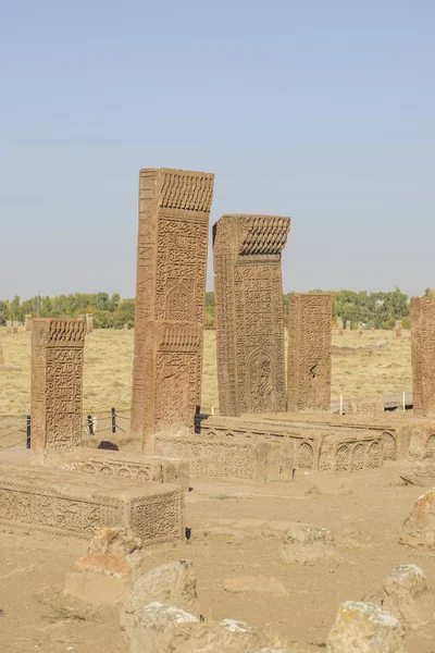 Tombstones of seljuks in Ahlat turkey — Stock Photo, Image