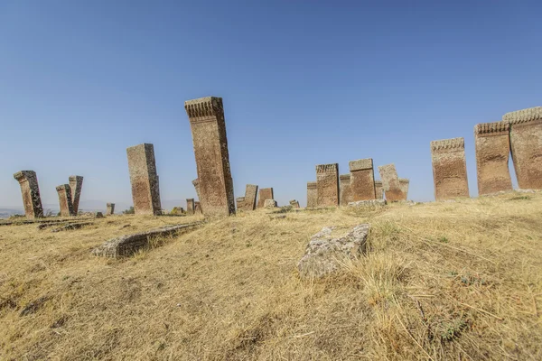 Tombstones of seljuks in Ahlat turkey — Stock Photo, Image