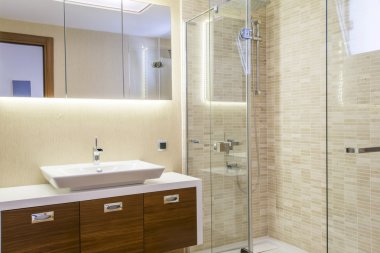 geniş modern banyo
