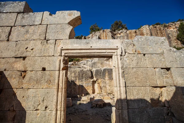 Alahan Monastery Complex Fifth Century Buildings Located Mountains Isauria Southern — Stock Photo, Image