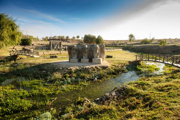 Santuario Primaverile Ittita Eflatun Pinar Trova Circa 100 Chilometri Ovest — Foto Stock