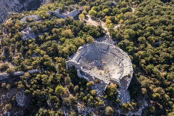 Termessos Ancient City Amphitheatre Termessos One Antalya Turkey Most Outstanding — Stock Photo, Image
