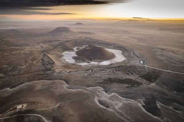 Lake Meke Turkish Meke Volcanic Crater Lake Composed Two Nested — Stock Photo, Image