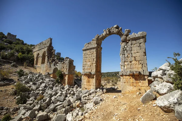 古代の水路 オルバ王国 オルバ王国は ストーニー キリキアのタウルス山脈と地中海沿岸の間に設立された小さな国家でした — ストック写真