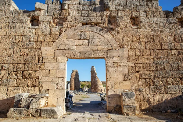 Perge Città Antica Nella Provincia Antalya — Foto Stock