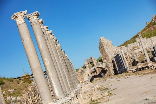 Die Antike Stadt Perge Der Provinz Antalya — Stockfoto