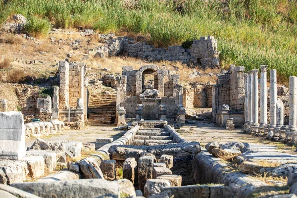 Perge Città Antica Nella Provincia Antalya — Foto Stock