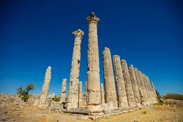 Tempio Zeus Diokaesareia Uzuncaburc Antica Città Mersin Turchia — Foto Stock